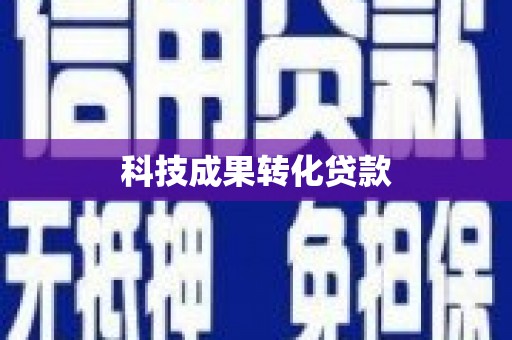 自流井科技成果转化贷款