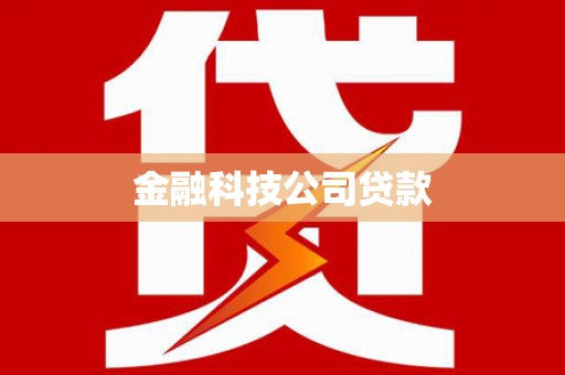 自流井金融科技公司贷款