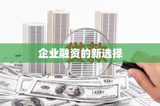 自流井企业融资的新选择