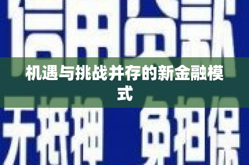 自流井机遇与挑战并存的新金融模式