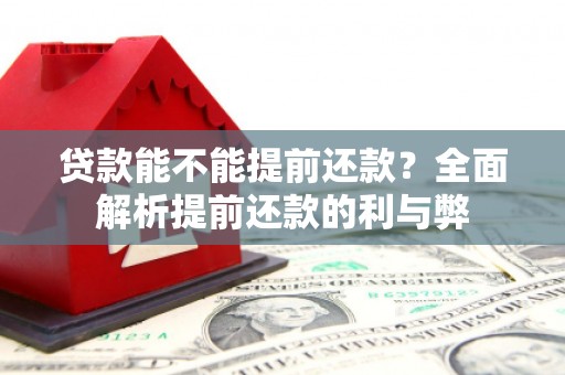 自流井贷款能不能提前还款？全面解析提前还款的利与弊