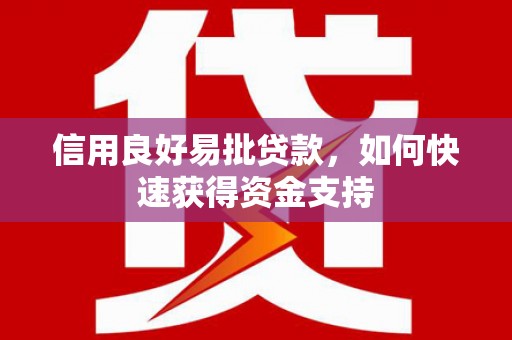 自流井信用良好易批贷款，如何快速获得资金支持