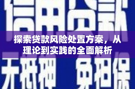 自流井探索贷款风险处置方案，从理论到实践的全面解析