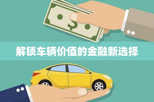 自流井解锁车辆价值的金融新选择