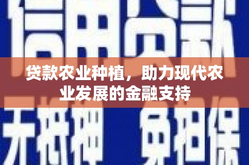 自流井贷款农业种植，助力现代农业发展的金融支持